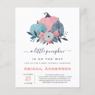 Budget Little Pumpkin Baby Sprinkle Invitation Flyer