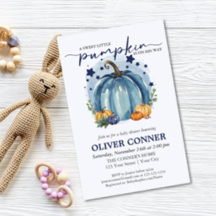 BUDGET Little Pumpkin Boy Baby Shower Invitation Flyer
