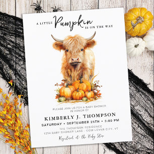 Budget Little Pumpkin Highland Cow Baby Shower