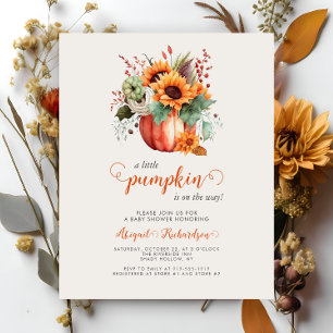 Budget Little Pumpkin Sunflower Fall Baby Shower