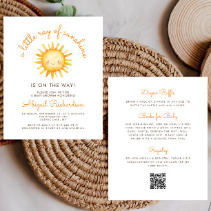 Budget Little Ray of Sunshine QR Code Baby Shower