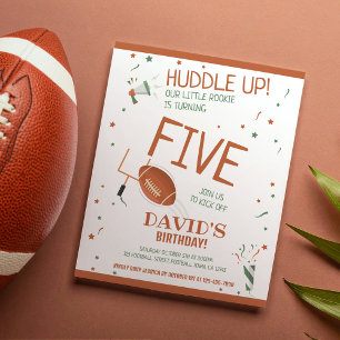 Budget Little Rookie Football Birthday Invitation