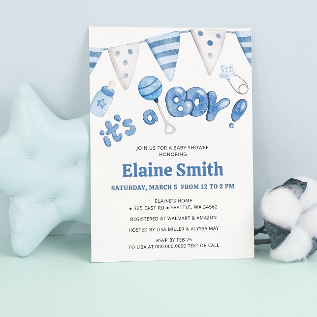 Budget Little Things Its a Boy Baby Shower (Cute Little Things Its a Boy Baby Shower Invitation)
