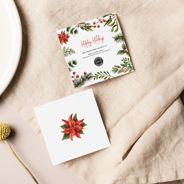 Budget Logo Business Christmas Holidays Card (Creator Uploaded)