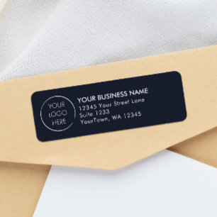 Budget Logo Business Mailing Black Return Address Label