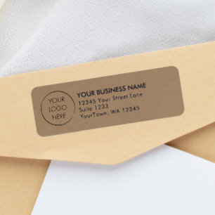 Budget Logo Business Mailing Kraft Return Address Label
