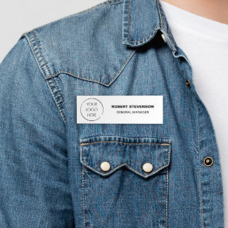 Budget Logo Business Store Identification Badge, Name Tag