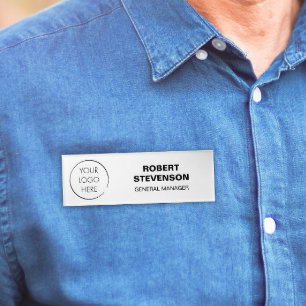 Budget Logo Business Store Identification Badge, Name Tag