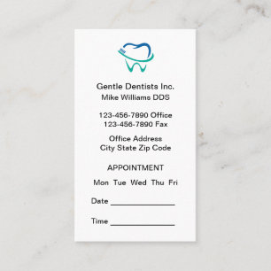 Budget Logo Dentist Appointment Business Cards