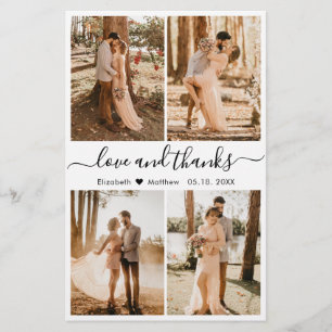 Budget Love and Thanks Collage Wedding Thank You F Flyer