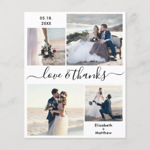 Budget Love and Thanks Collage Wedding Thank You F Flyer