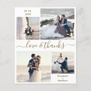 Budget Love and Thanks Collage Wedding Thank You Flyer