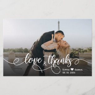 Budget Love and Thanks Wedding Thank You Card