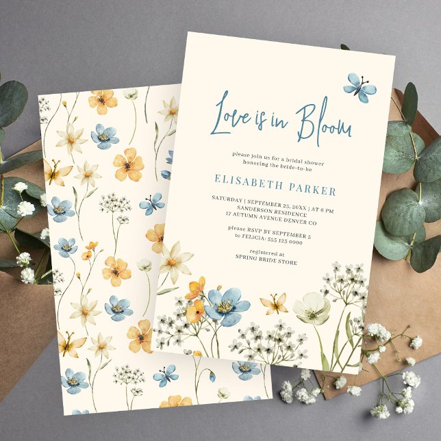 Budget love in bloom bridal shower invitation stationery (Creator Uploaded)