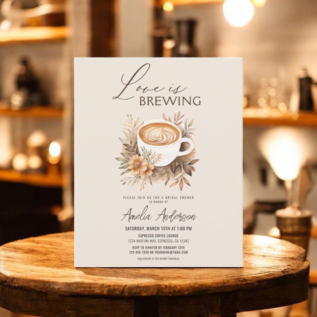 Budget Love is Brewing Bridal Shower Invitation (Creator Uploaded)