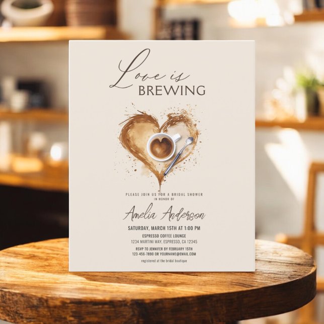 Budget Love is Brewing Bridal Shower Invitation Flyer (Creator Uploaded)
