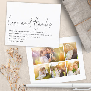 Budget Love Thanks 5 Photos Wedding Thank You