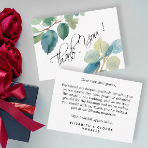 Budget Lush Eucalyptus Greenery Thank You  Card