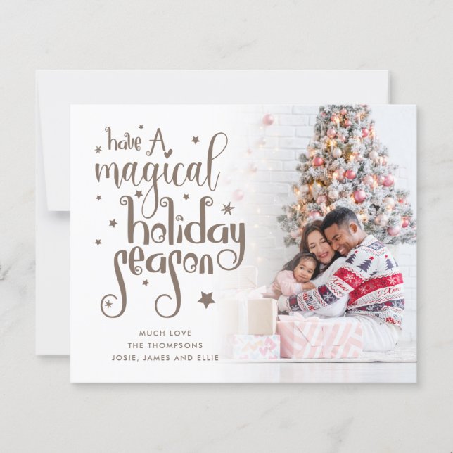 Budget Magical Holiday Season Photo Christmas (Front)