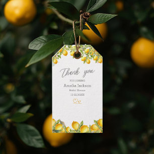 Budget Main Squeeze Lemon Wreath Bridal Shower Gift Tags