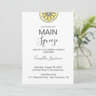 Budget Main Squeeze Tropical Citrus Bridal Shower Invitation