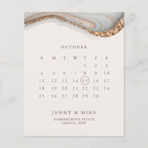 BUDGET Marble Calendar Arch Save the Date Flyer