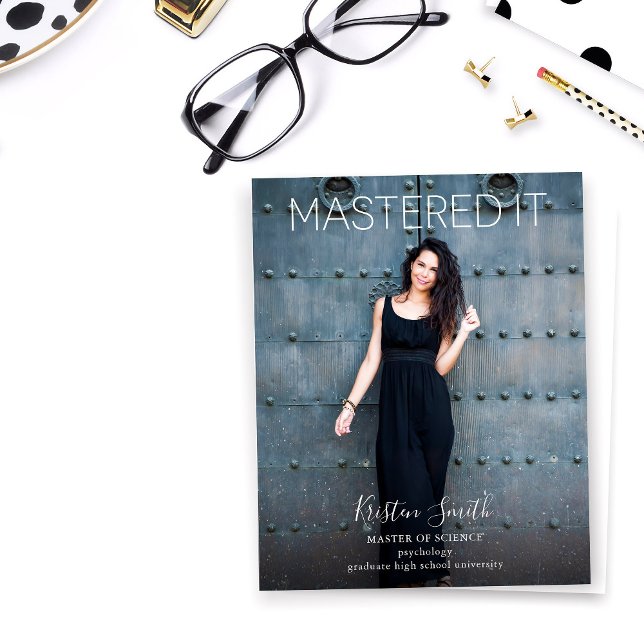 Budget Mastered It Graduate Photo Announcement (Creator Uploaded)