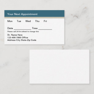Budget Medical Appointment Cards Template