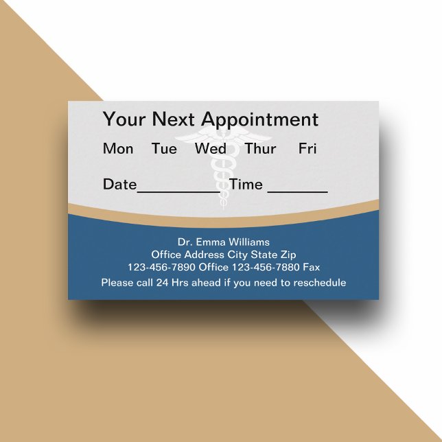 Budget Medical Doctor Appointment Business Cards (Creator Uploaded)