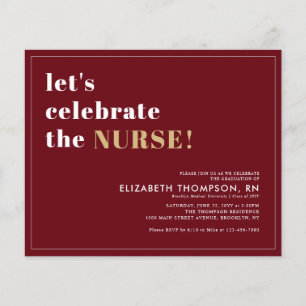 Budget Medical School Grad Nurse Graduation Party