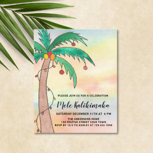 Budget Mele Kalikimaka Party Invitation