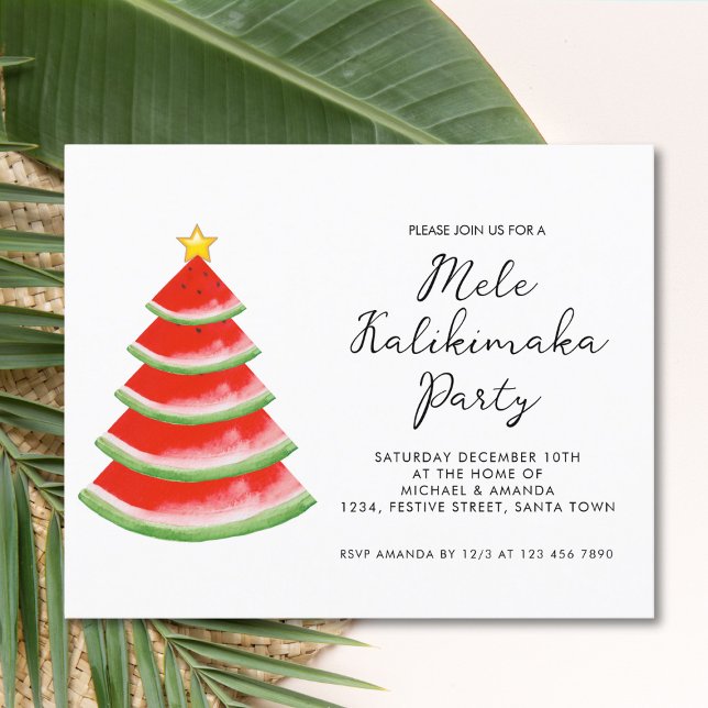 Budget Mele Kalikimaka Party Invitation (Creator Uploaded)