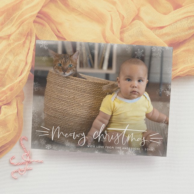 Budget Meowy Christmas Cat Christmas Holiday Photo (Creator Uploaded)