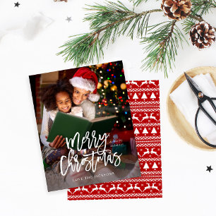 Budget Merry Christmas Calligraphy Vertical Photo