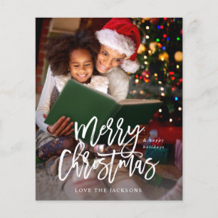 Budget Merry Christmas CalligraphyVertical Photo W