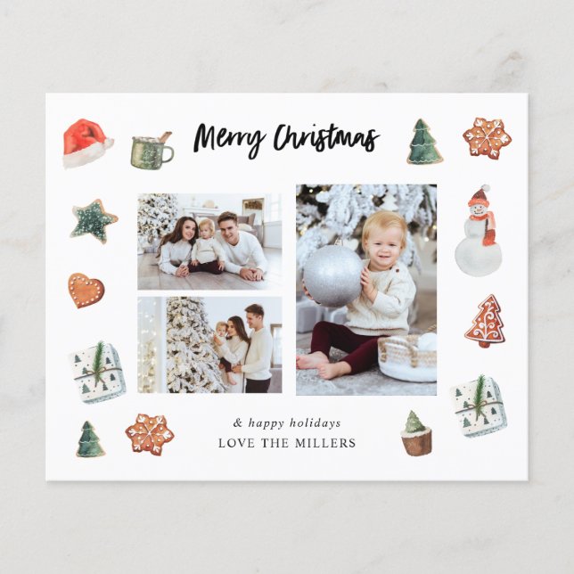 Budget Merry Christmas Cookies &Treats Multi Photo Flyer (Front)
