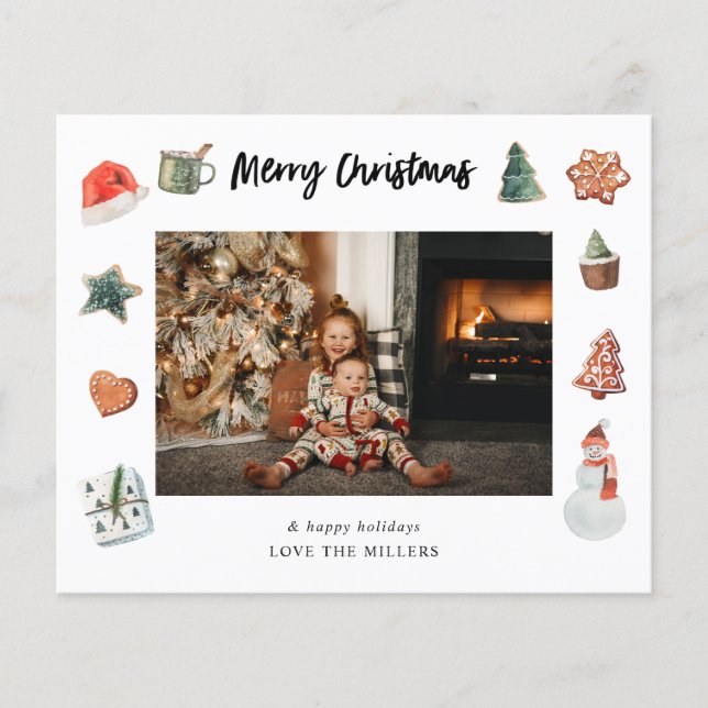 Budget Merry Christmas Cookies & Treats Photo Flyer (Front)