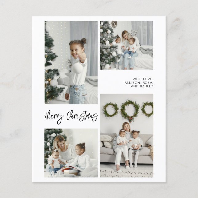 BUDGET Merry Christmas Family Photo Card Flyer (Front)
