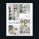 BUDGET Merry Christmas Family Photo Card Flyer<br><div class="desc">Create a lasting impression this season with a unique holiday card. This simple, template features a clean, modern design. Customize it with your information and make it uniquely yours! Budget Paper is thin! ***Upgrade for a thicker paper. Envelopes are not included with this design. Must purchase separately.*** For card stock,...</div>