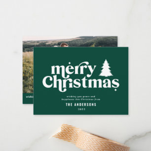 budget Merry Christmas graphic photo Note Card