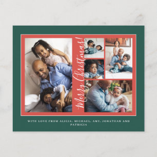 Budget Merry Christmas photo collage holiday Flyer