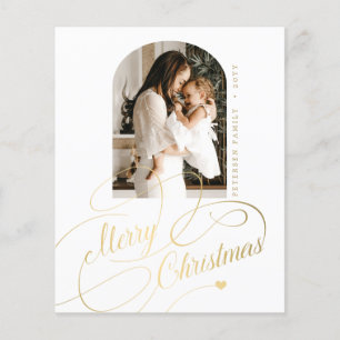 Budget Merry Christmas photo elegant holiday Flyer