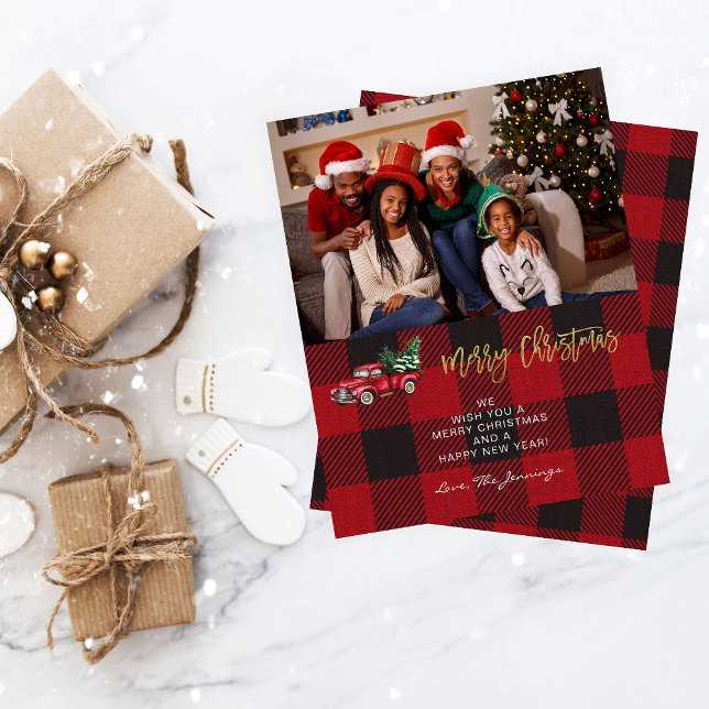 Budget Merry Christmas Truck & Buffalo Photo H (Creator Uploaded)