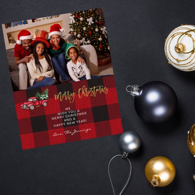 Budget Merry Christmas Truck & Buffalo Photo H Flyer (Creator Uploaded)