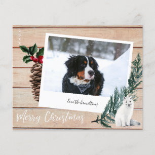 Budget Merry Christmas Wood, Dog & Instant Photo Flyer