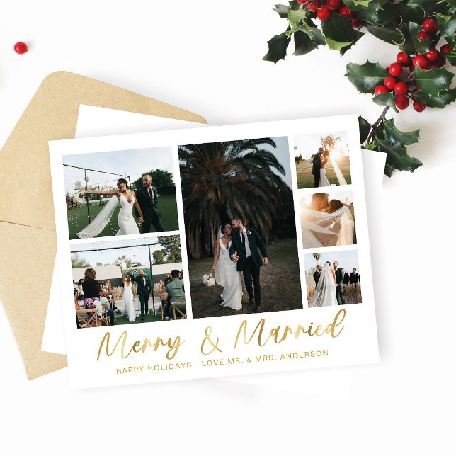 Budget Merry & Married Gold Multi Photo (Creator Uploaded)