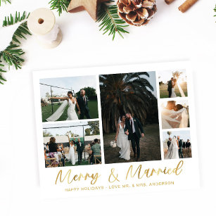 Budget Merry & Married Gold Multi Photo Flyer