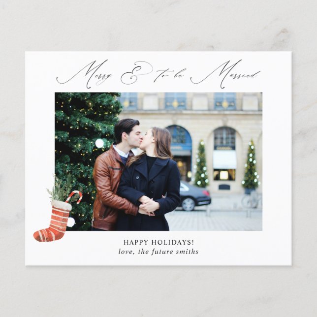 Budget Merry & To Be Married w Stocking Photo Flyer (Front)