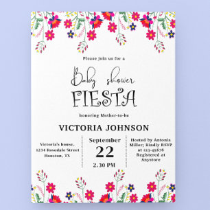 Budget Mexican Fiesta Baby Shower Party Invitation
