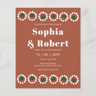 Budget Mexican Fiesta Boho Barro Wedding Invite